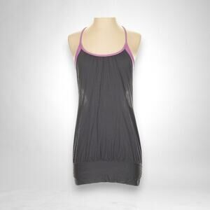 Lululemon Size Small Womens No Limit Tank Graphite Lullure Built in Bra Relaxed